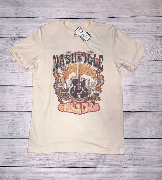 NASHVILE GIRLS CLUB TEE - CREAM