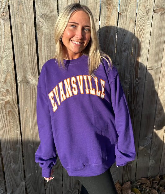 EVANSVILLE CREWNECK - PURPLE