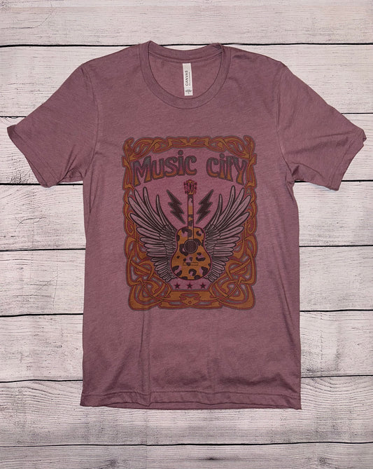 MUSIC CITY TEE - ORCHID